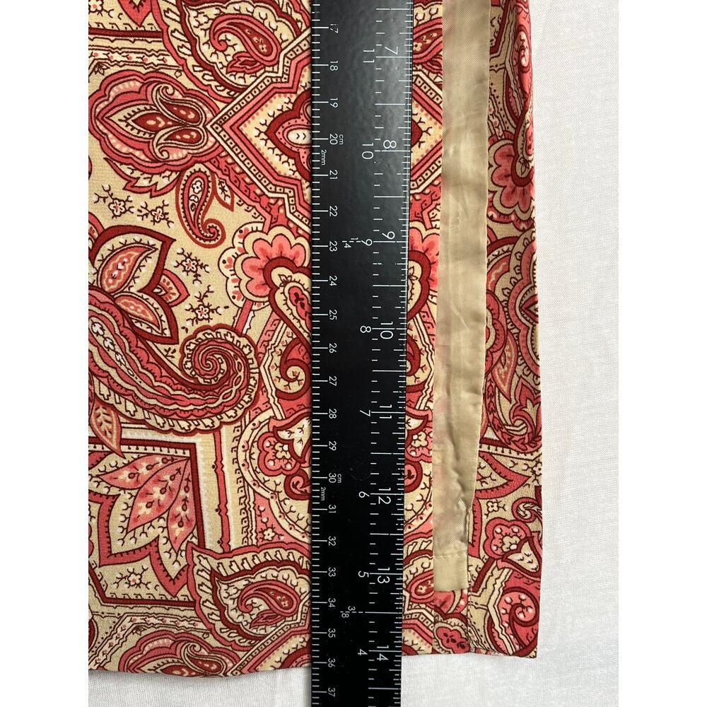 Talbots silk paisley floral silk maxi length skirt with side slit, size 12 EUC - Picture 8 of 8